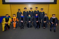 GSK master’s degree recipients with members of the platform party