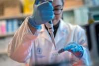 A researcher working in an MSK lab