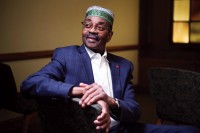 MSK Muslim chaplain Yusuf Hasan seated with his hands together