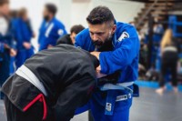Jack Georgakis is seen wrestling in a martial arts class. 