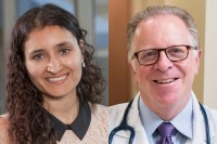 Tumor board moderated by Dr. Andrew Seidman and Dr. Jasmeet Singh.