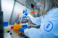 A researcher working in an MSK lab