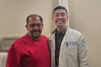 MSK patient Anthony Valente and Dr. Alexander Drilon