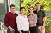 (From left) The first four authors of the June 24 Cancer Cell study, Barry Taylor, Anuradha Gopalan, Haley Hieronymous, and Nikolaus Schultz.