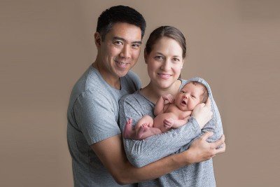 Katelyn Gamson, her husband Nick and daughter Emily Ruth