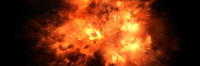 Image of fireball-type explosion on black background.