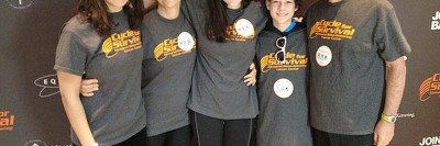 Rachel Bigio and her family participating in Memorial Sloan Kettering’s Cycle for Survival