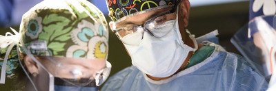 Surgeon Mario Leitao in the operating room