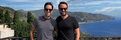 Anthony (right) and his boyfriend, Bradley, on vacation in Sicily, their favorite European destination