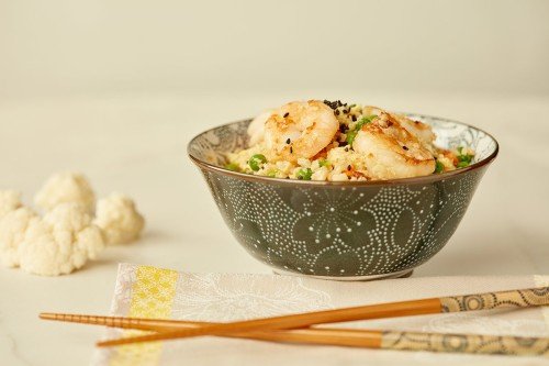 Low-Calorie Diet Guide - Cauliflower Shrimp Rice