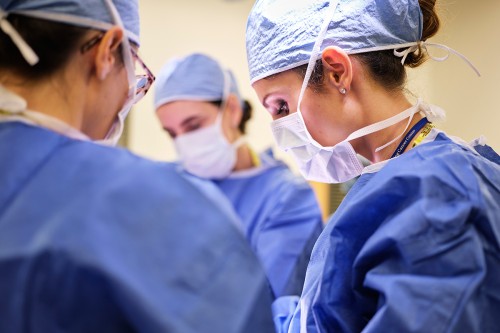 (Center) Colleen McCarthy, MD, FRCS(C), Reconstructive Surgeon; (Right) Michelle Coriddi, MD, Plastic & Reconstructive Surgeon