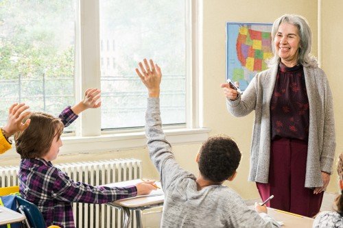 Elizabeth in classroom