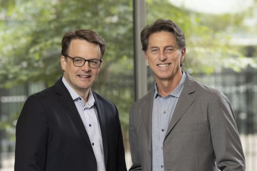 (From left) Tobias Walther, PhD, and Robert Farese, Jr., MD, jointly run the Farese and Walther Lab at MSK's Sloan Kettering Institute.