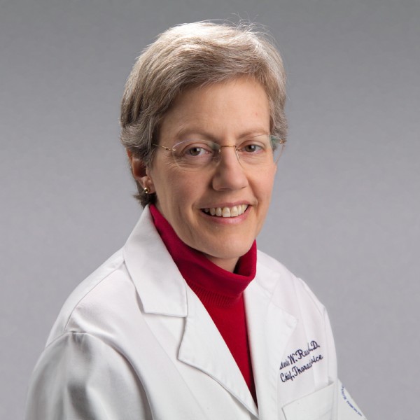 Valerie W. Rusch, MD, FACS - Vicepresidenta de Investigación Clínica, Departamento de Cirugía; Cátedra de la Familia Miner en Cánceres Intratorácicos