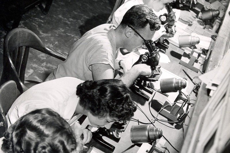 SKI pathology lab, 1950